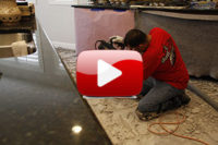 DustSharkz worker - dust free tile floor removal