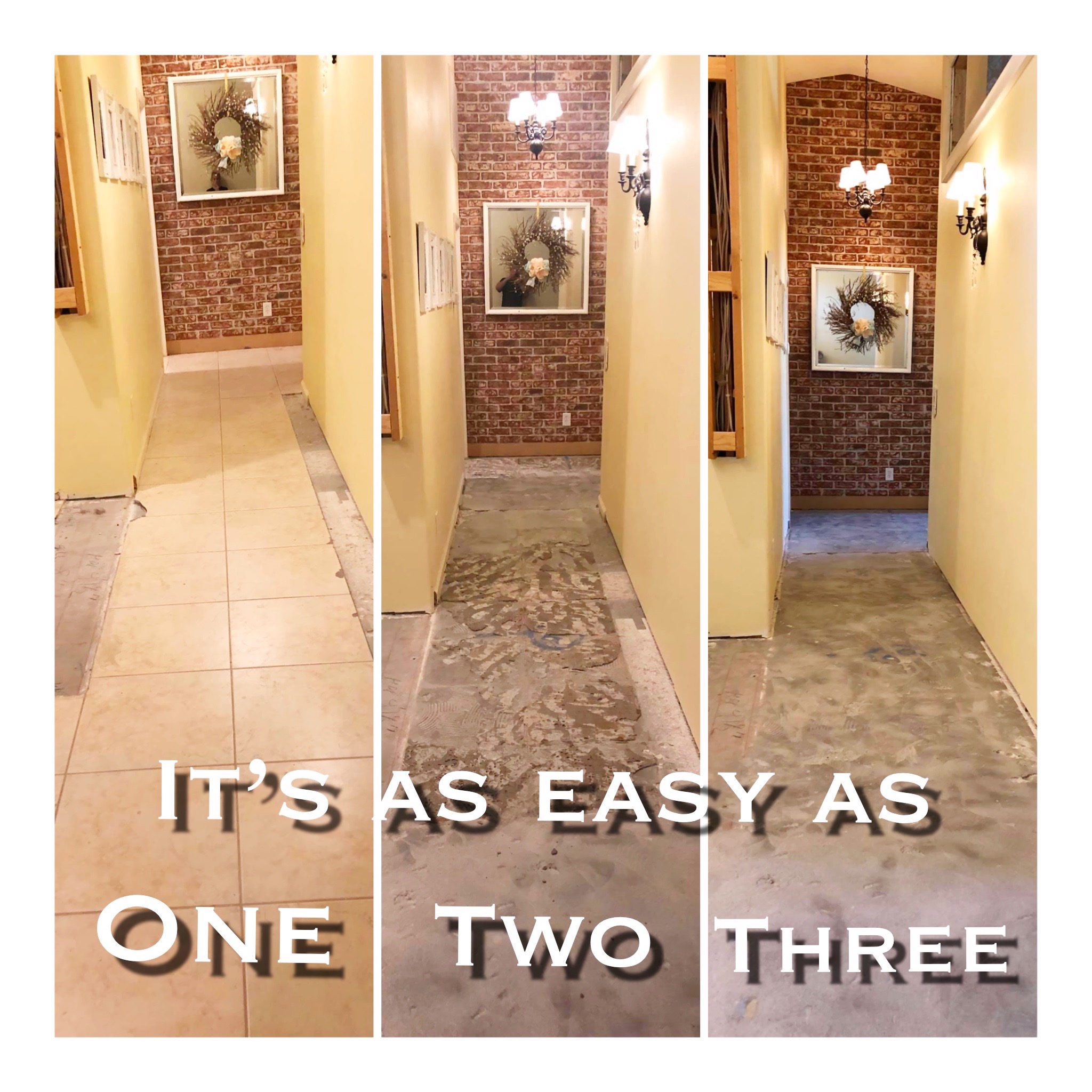 A Successful Mesa Dust Free Tile Removal Before and After Job